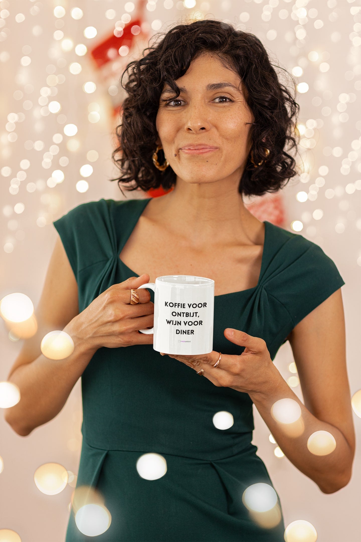 Koffie voor ontbijt, wijn voor diner mok