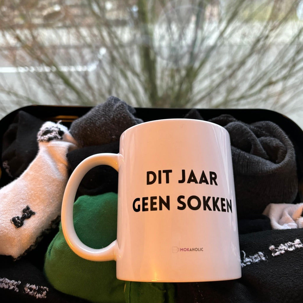 Dit jaar geen sokken mok
