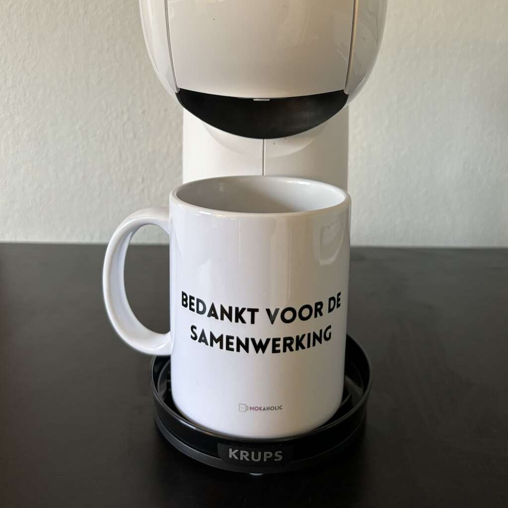 Bedankt voor de samenwerking mok